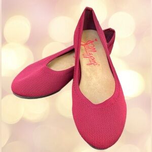 Jelly pop 💕Memory Foam Rasberry Red Flats